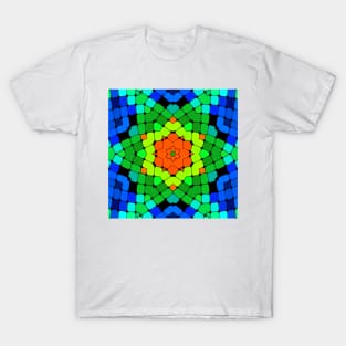 Geometric Kaleidoscope Flower T-Shirt